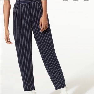 Black wildred pinstriped pants